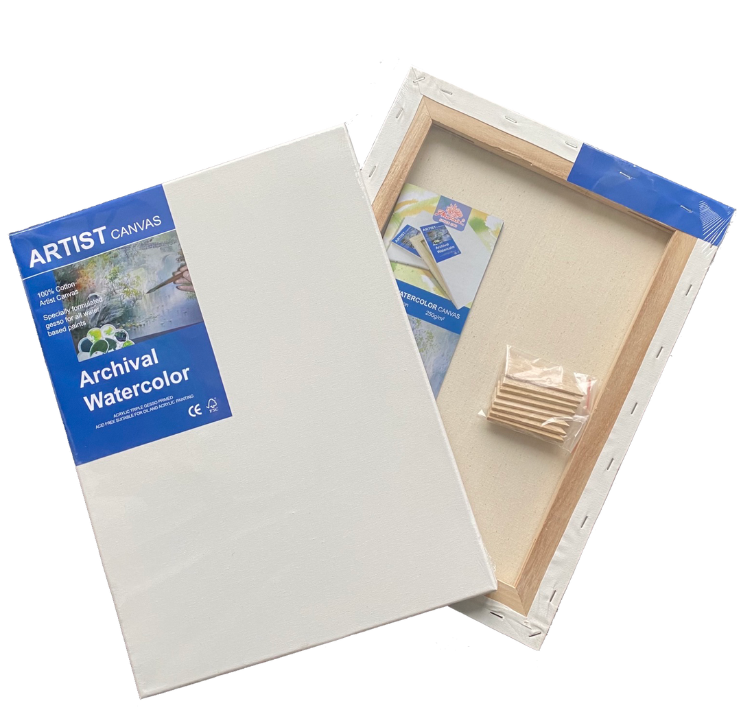 100% Cotton Watercolor Stretched Canvas