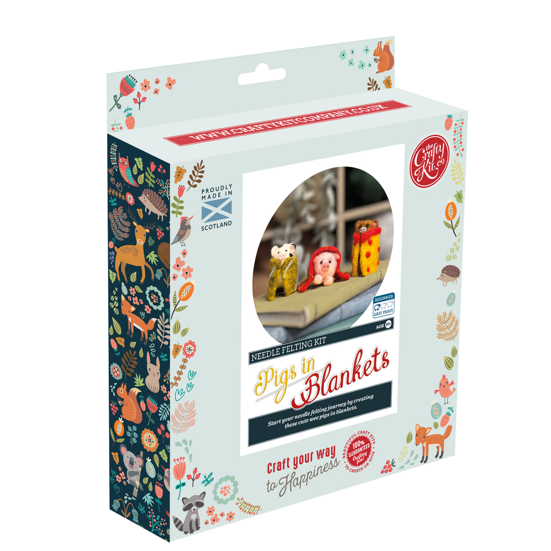 Three Little Pigs in Blankets Needle Felting Craft Kit