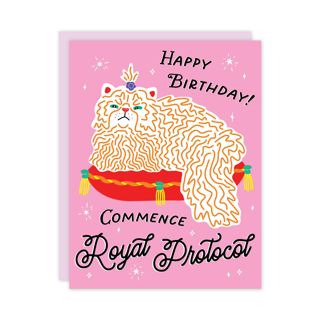 Royal Cat Birthday Card