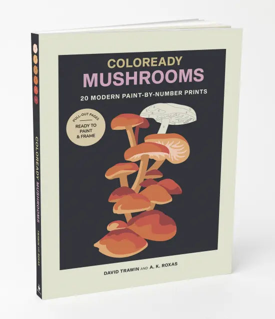 Coloready Mushrooms: 20 Modern Paint-By-Number Prints