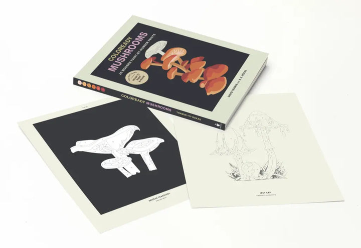 Coloready Mushrooms: 20 Modern Paint-By-Number Prints