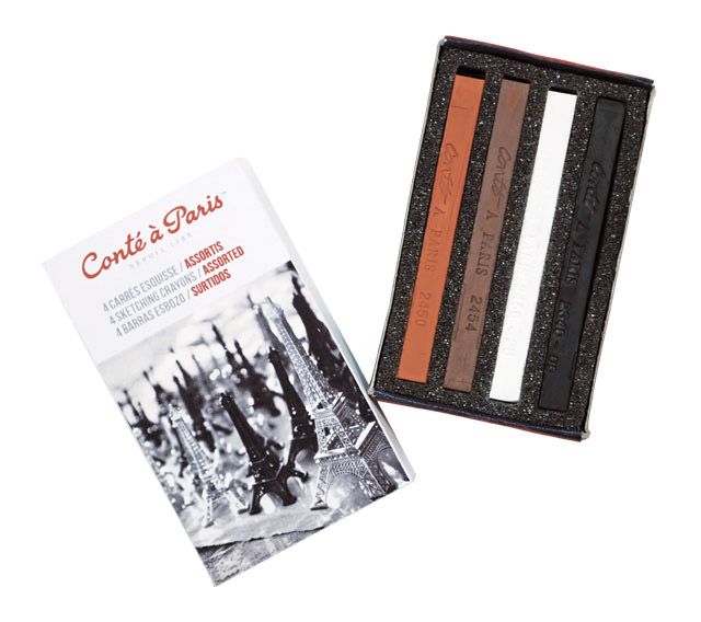 Conté a Paris Crayons Match Box Set of 4 - Classic Colors