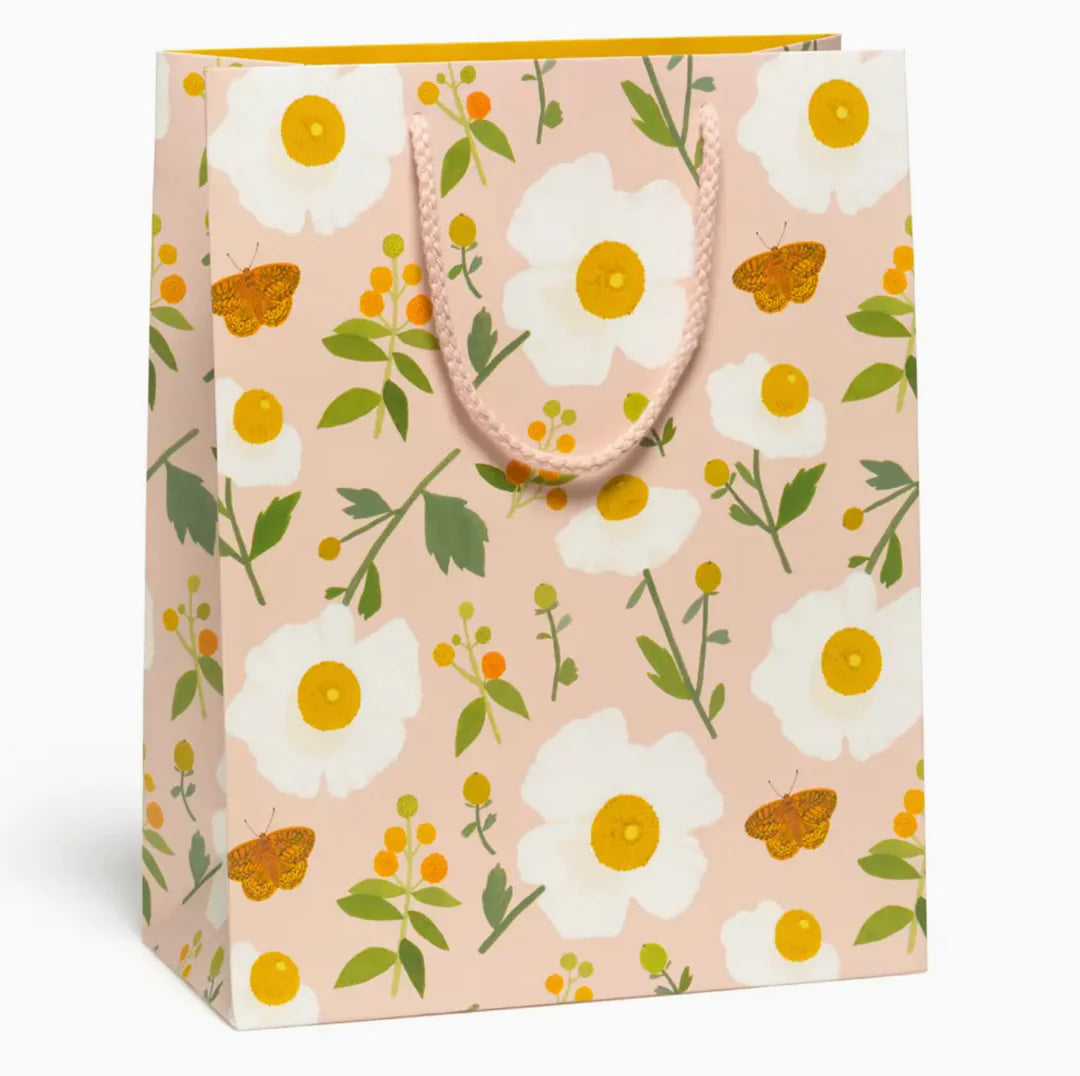 White Poppies large gift bag