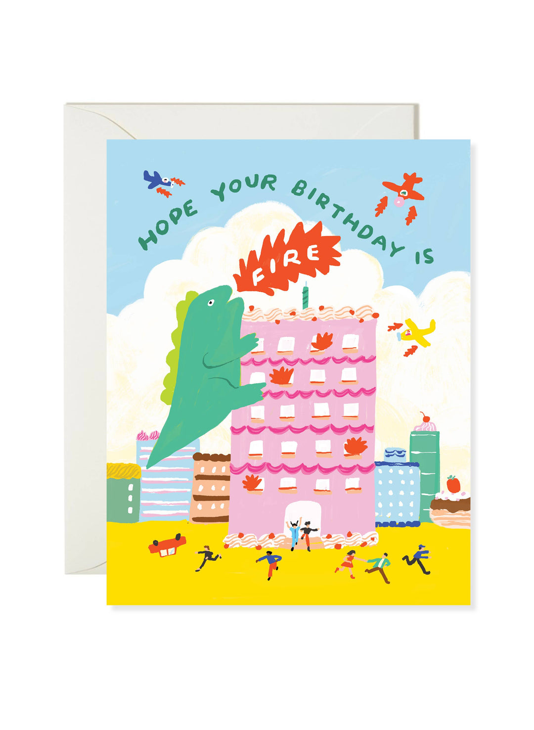 Godzilla Fire Birthday - Pop Culture Birthday Card