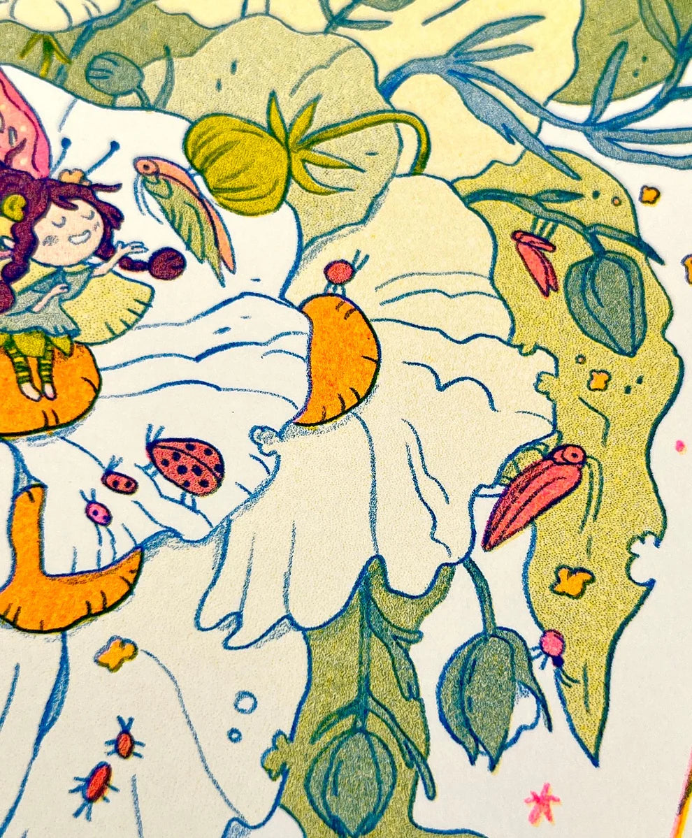 Bug Fairy Riso Print