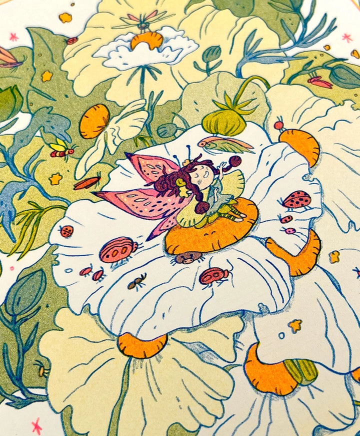 Bug Fairy Riso Print