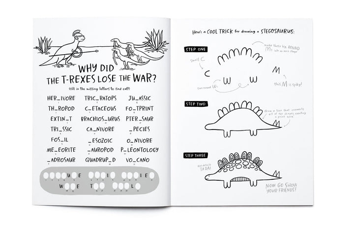 DINOSAURS Coloring + Activity Book