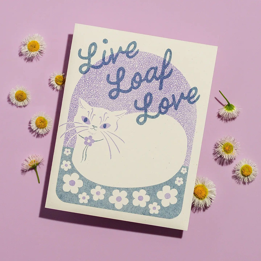 Live Loaf Love - Risograph Greeting Card