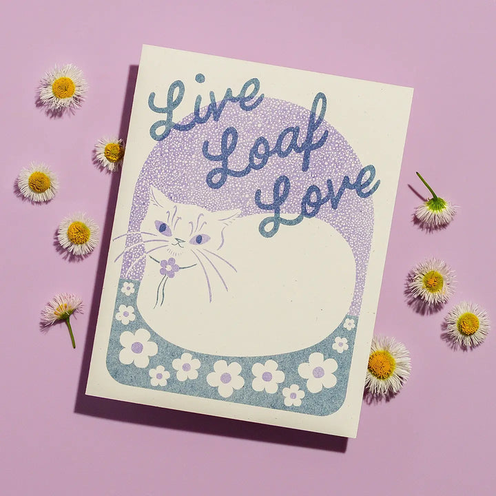 Live Loaf Love - Risograph Greeting Card