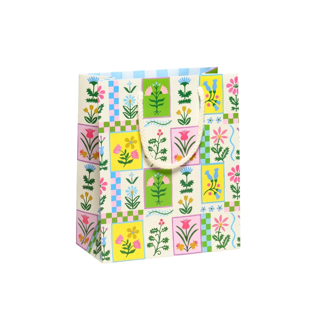Retro Flowers medium gift bag