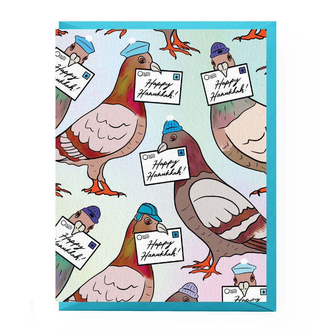 Pigeon Hanukkah Card