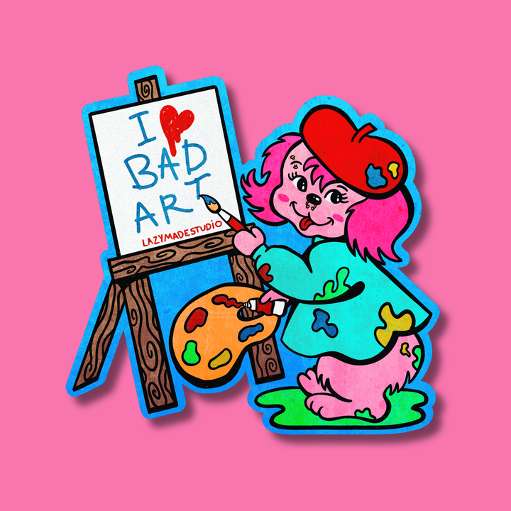 I Love Bad Art - Sticker