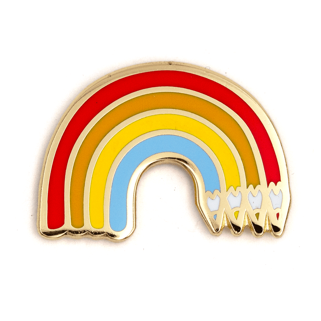 Colored Pencil Rainbow Pin