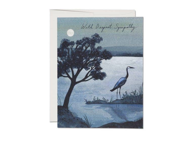 Heron Sympathy Card