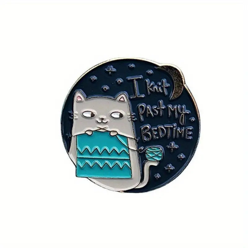 Knit Past my Bedtime Pin