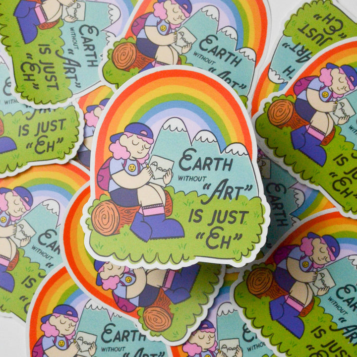 'Earth Without Art' Big Vinyl Sticker