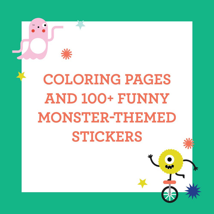 Coloring Book With Stickers: Monsters
