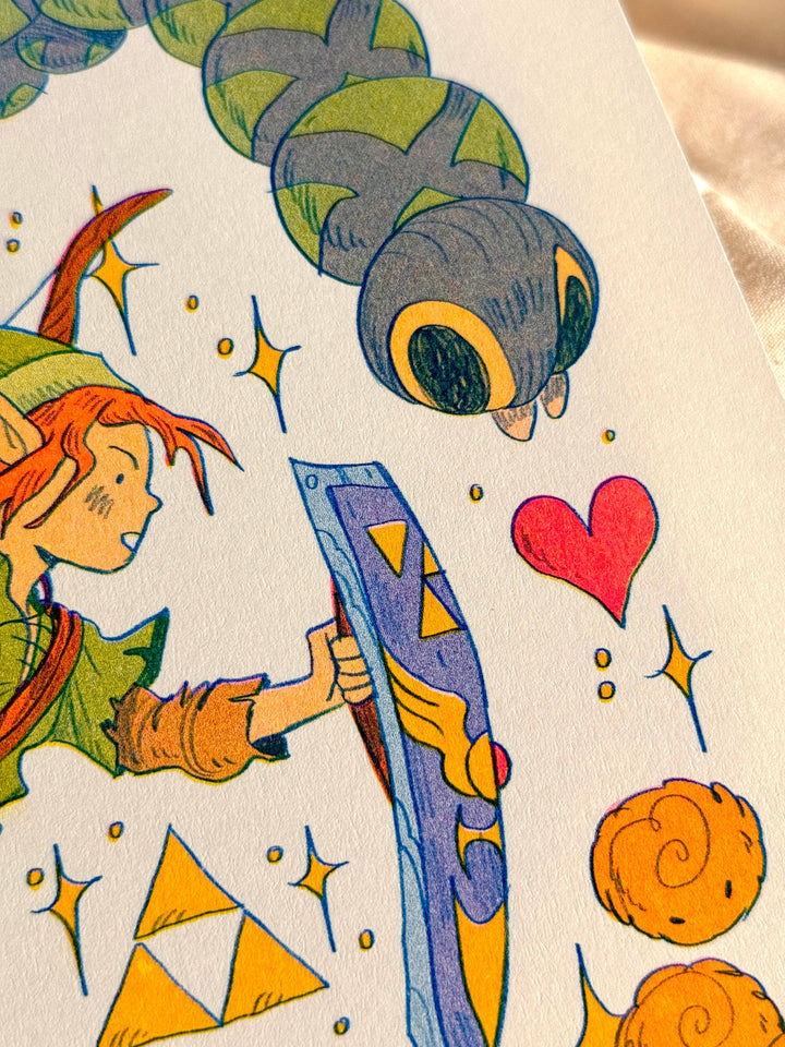 Legend of Zelda: A Link to the Past Riso Print
