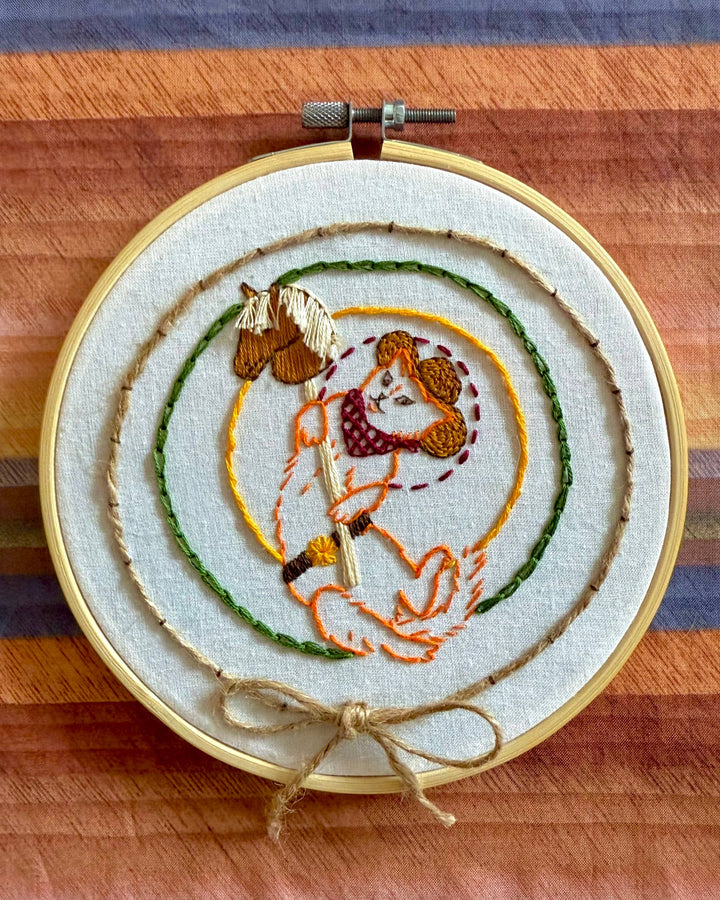 Meowdy Pawtner Western Cowboy Cat Craft DIY Embroidery Kit