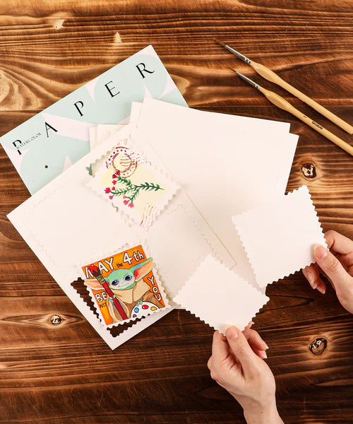 Watercolor Paper Stamp Set