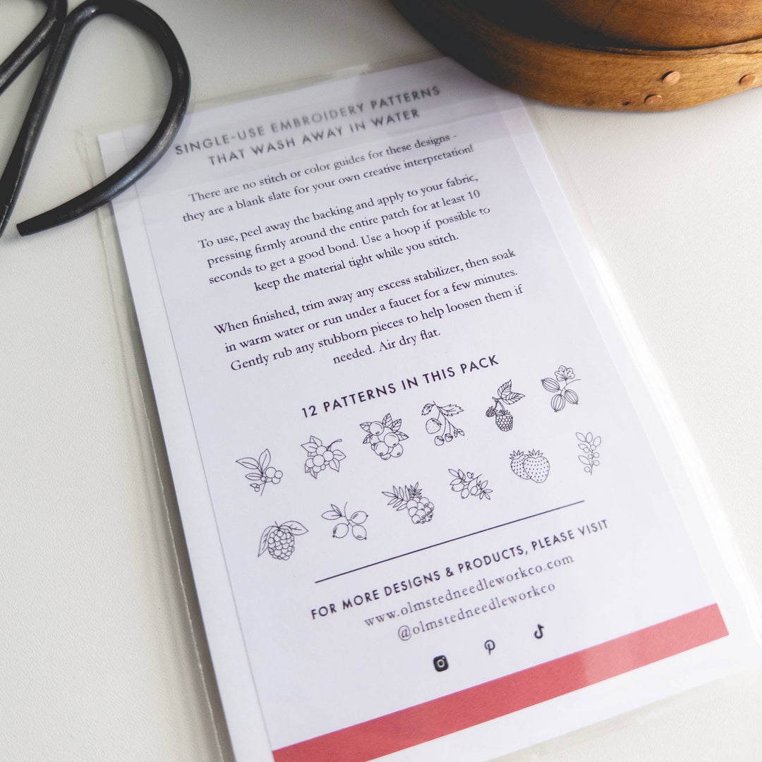 Berry Stick and Stitch Embroidery Patterns