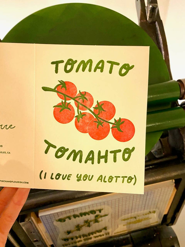 Tomato Letterpress Love Card