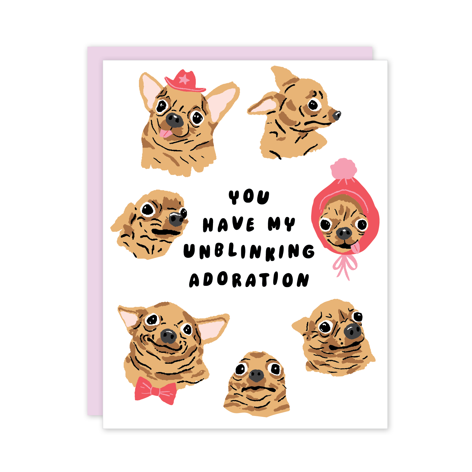 Unblinking Dog Chihuahua Love Friendship Card – Art Dept.