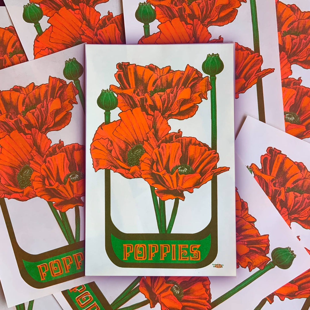 Poppy Risogprah Print
