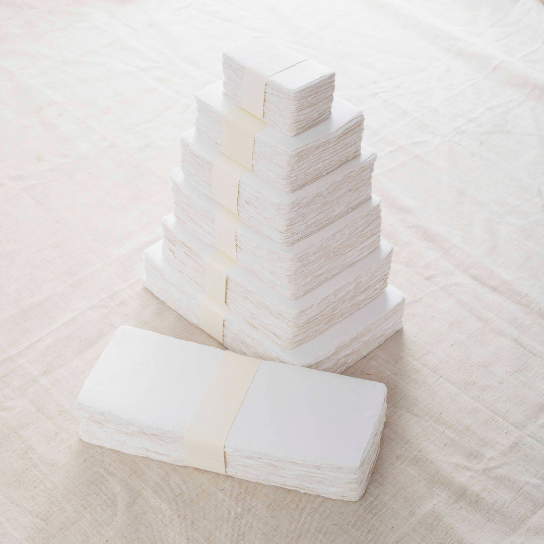 White Deckled Handmade Paper