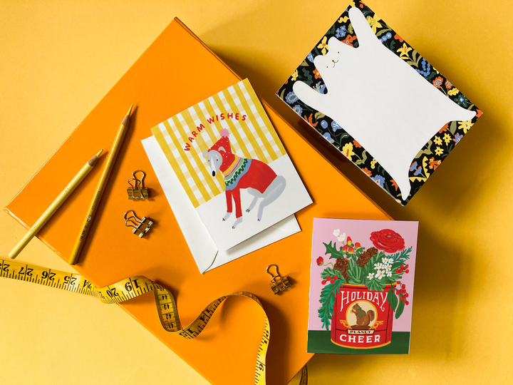 Warm Whippet - Dog Christmas Holiday Card