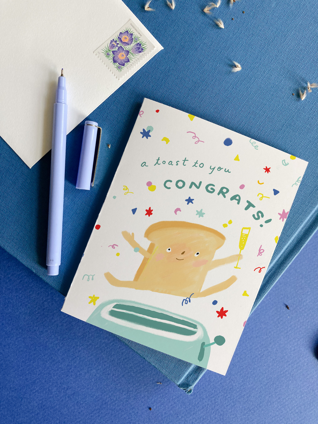 Toast Congrats - Food Pun Congratulations Card