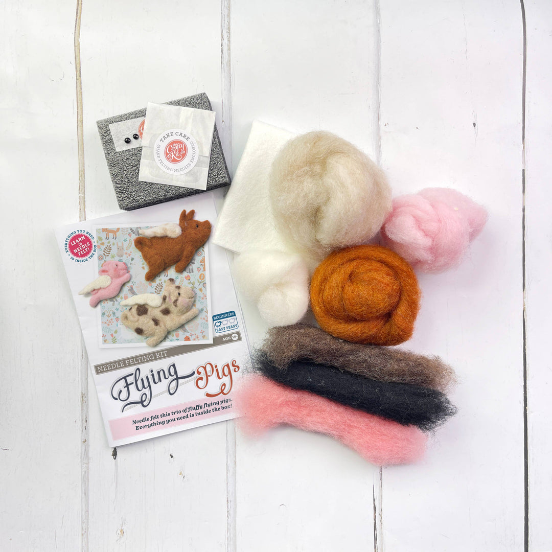 Flying Pigs Needle Felting Craft Kit