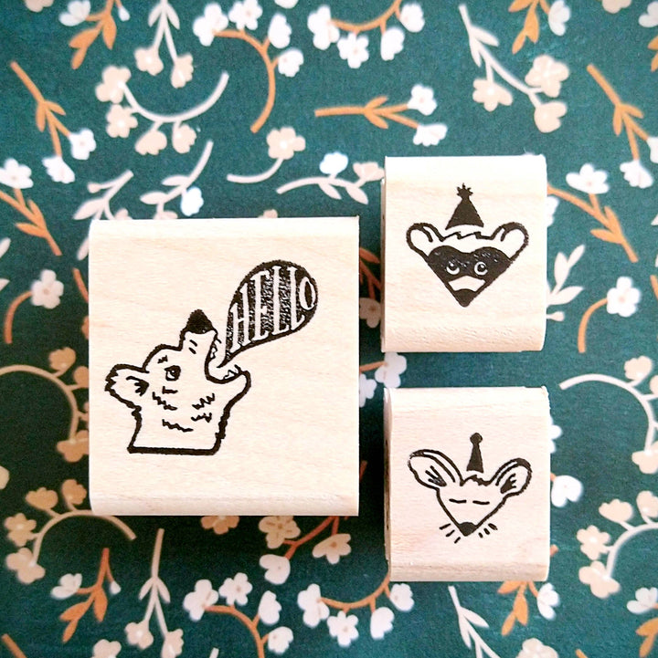 Party Raccoon Mini Stamp