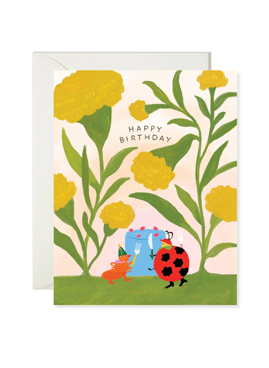 Bugs' Birthday Party - Nature Birthday Card