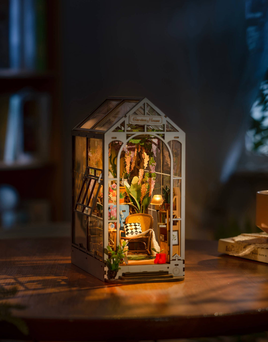 DIY Miniature House Book Nook Kit: Garden House