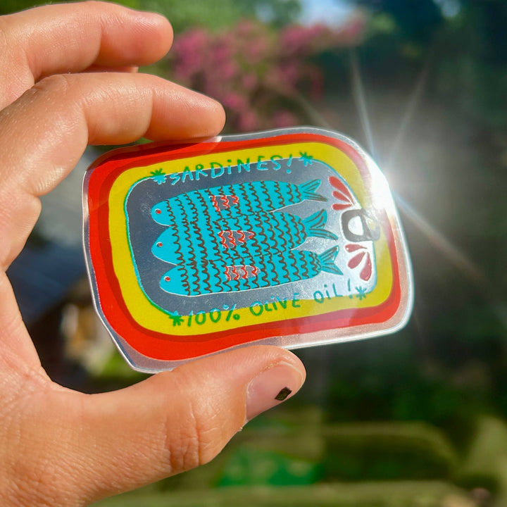 Sardine Mirror Sticker Tinned Fish