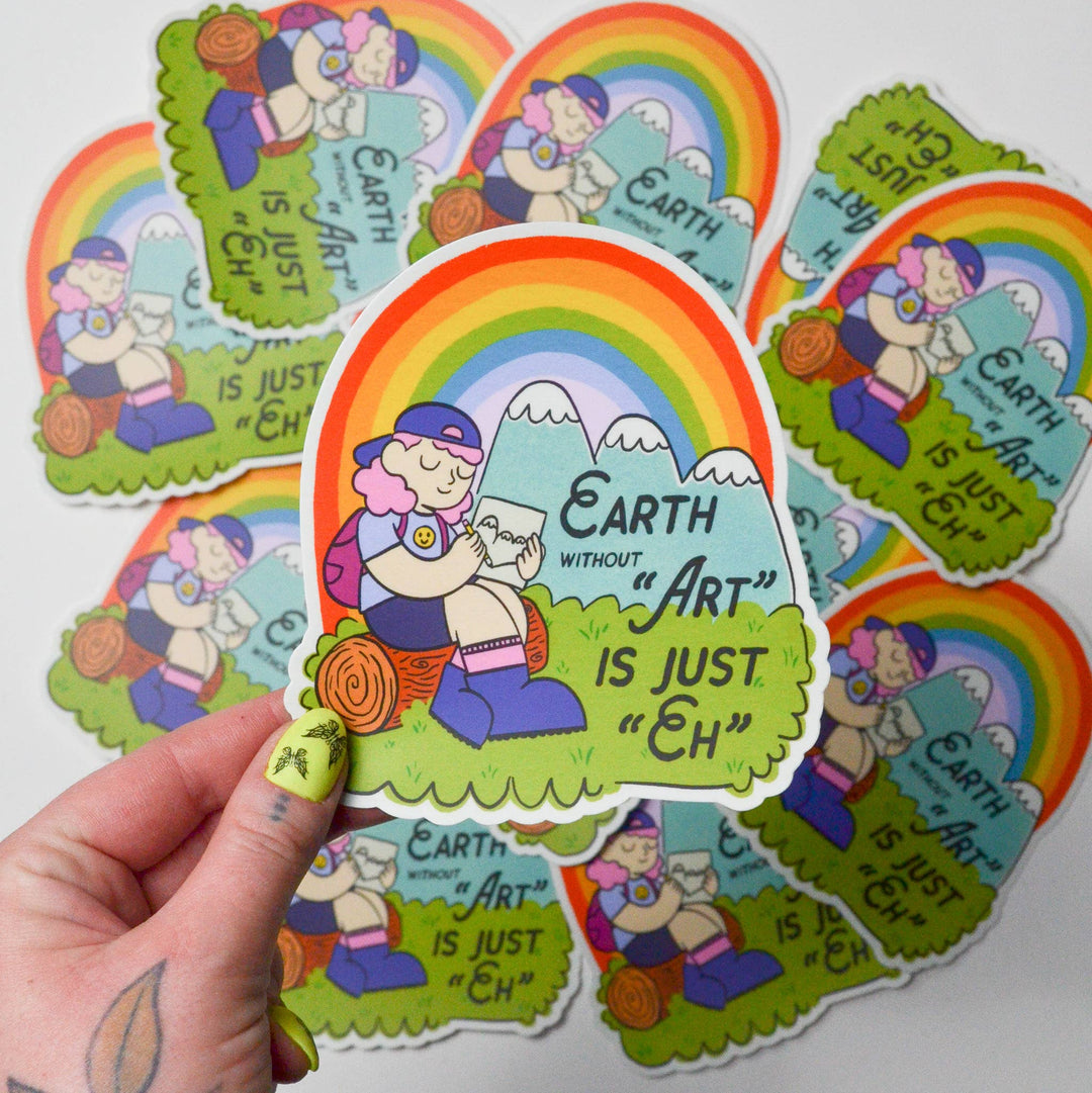 'Earth Without Art' Big Vinyl Sticker