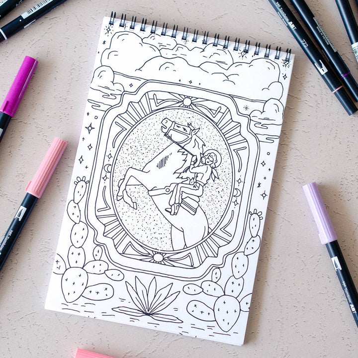 Cosmic Cowgirl Premium Coloring Book