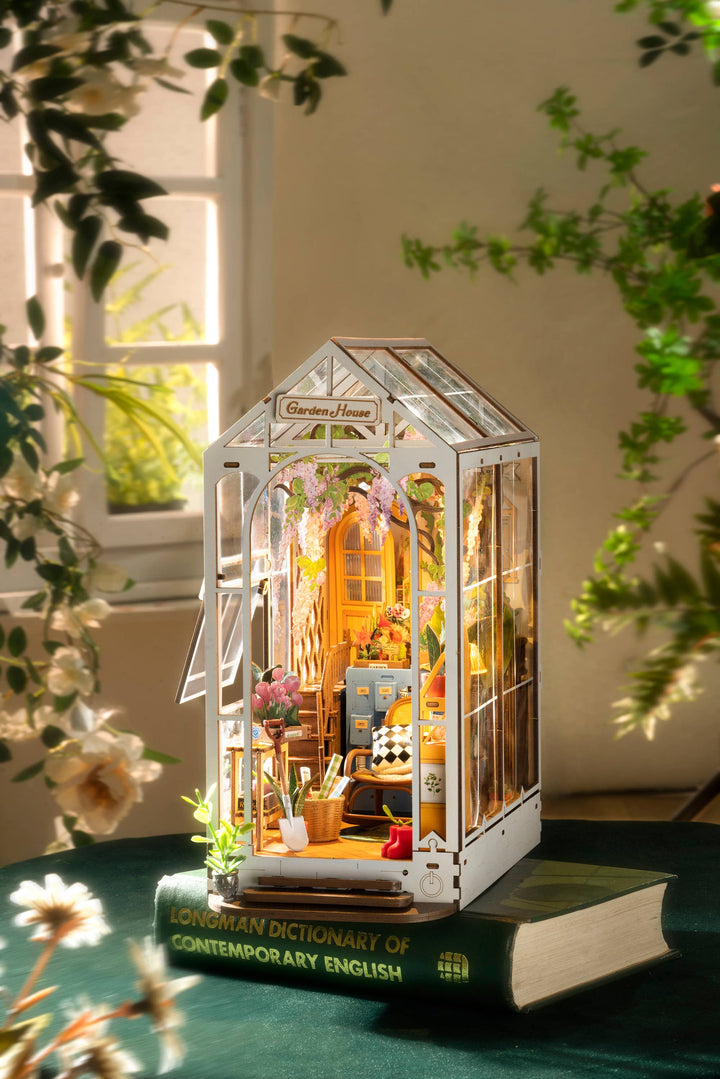 DIY Miniature House Book Nook Kit: Garden House