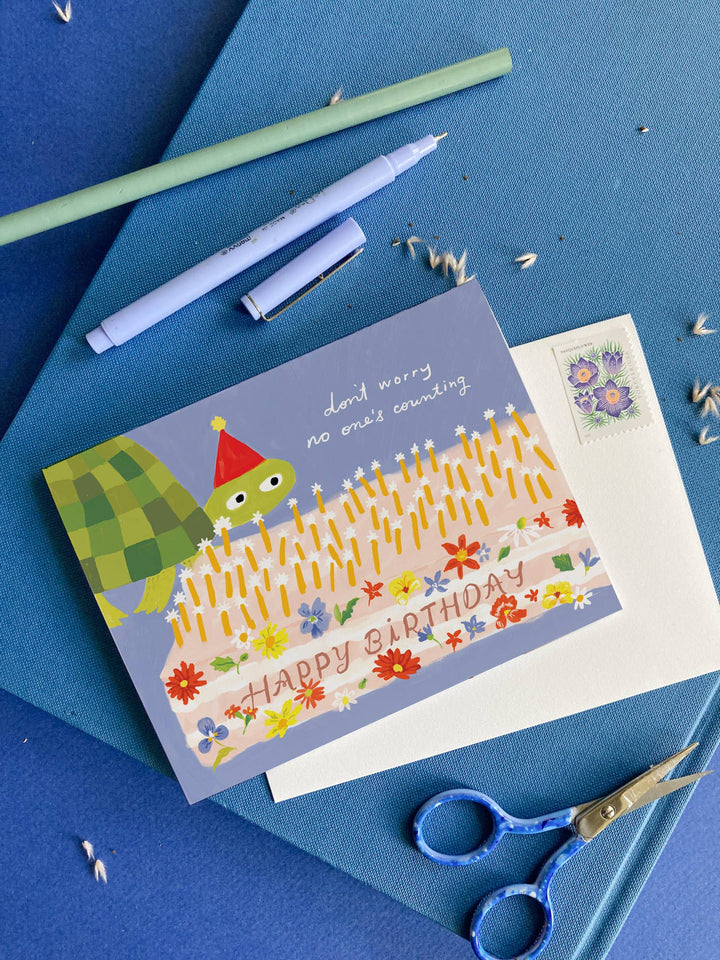 Turtle Birthday - Funny Birthday Card