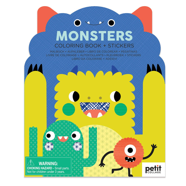 Coloring Book With Stickers: Monsters