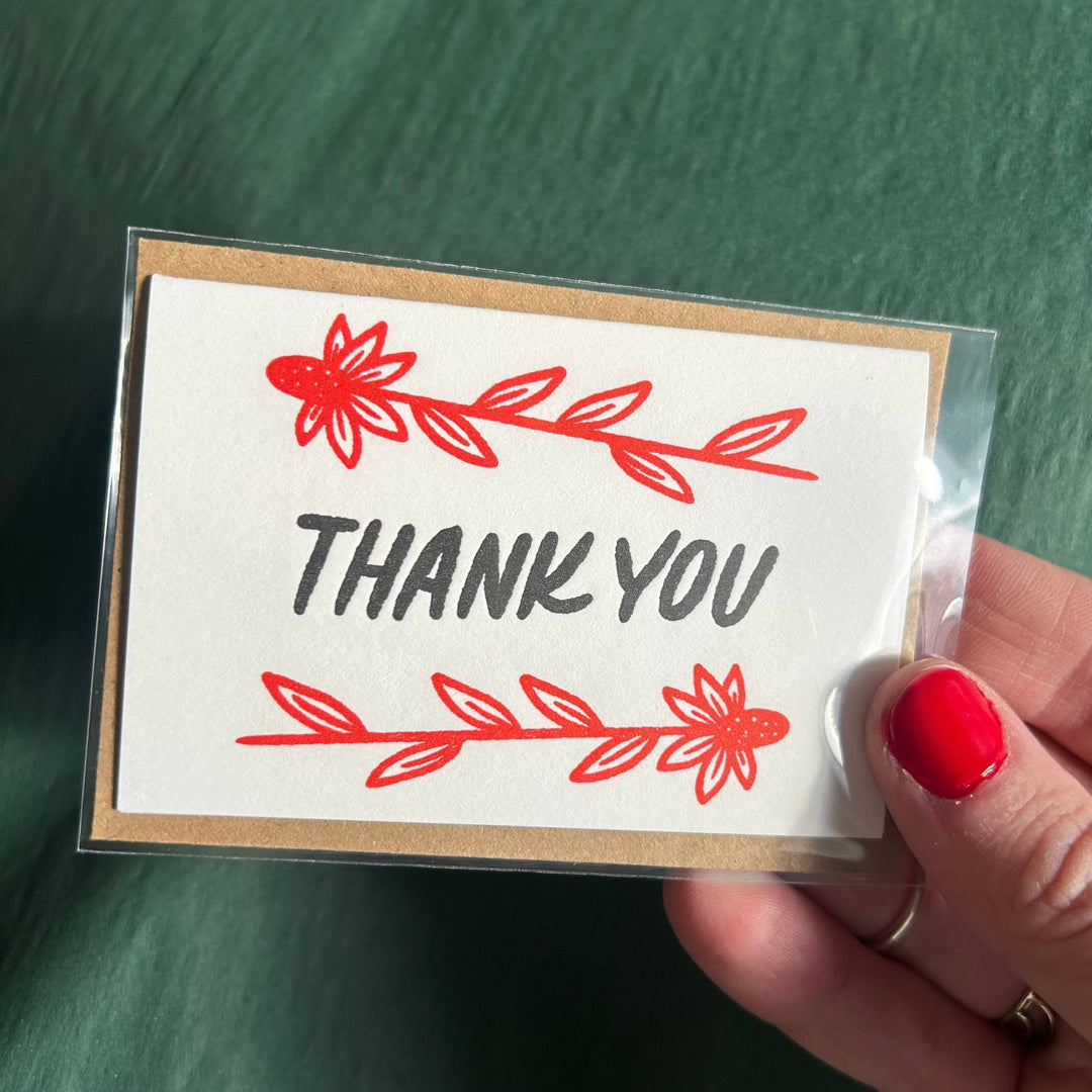 Thank You Flowers Mini Card
