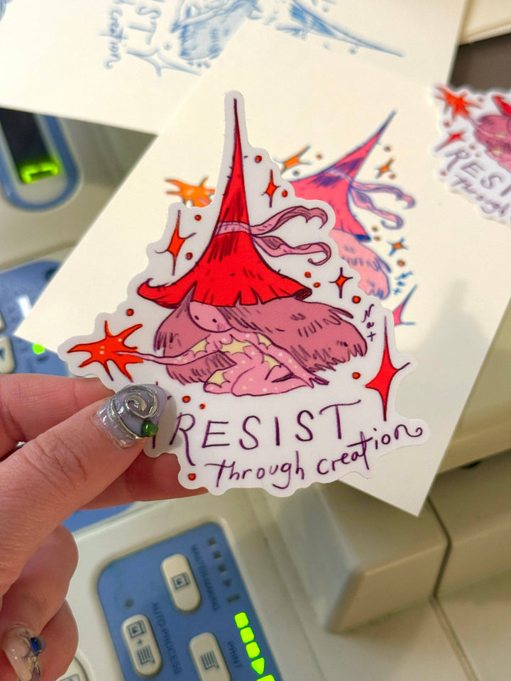 Resist Through Creation Sticker