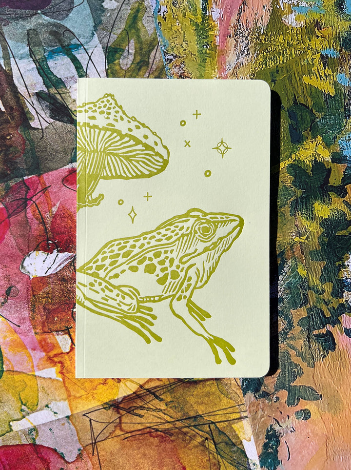 Frog and mushroom Blank Notebook
