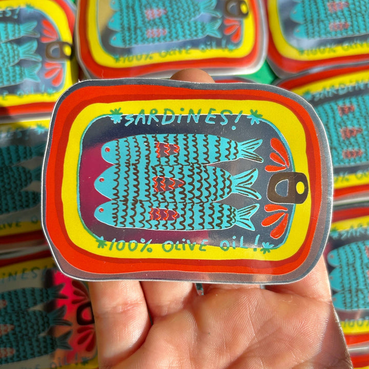 Sardine Mirror Sticker Tinned Fish