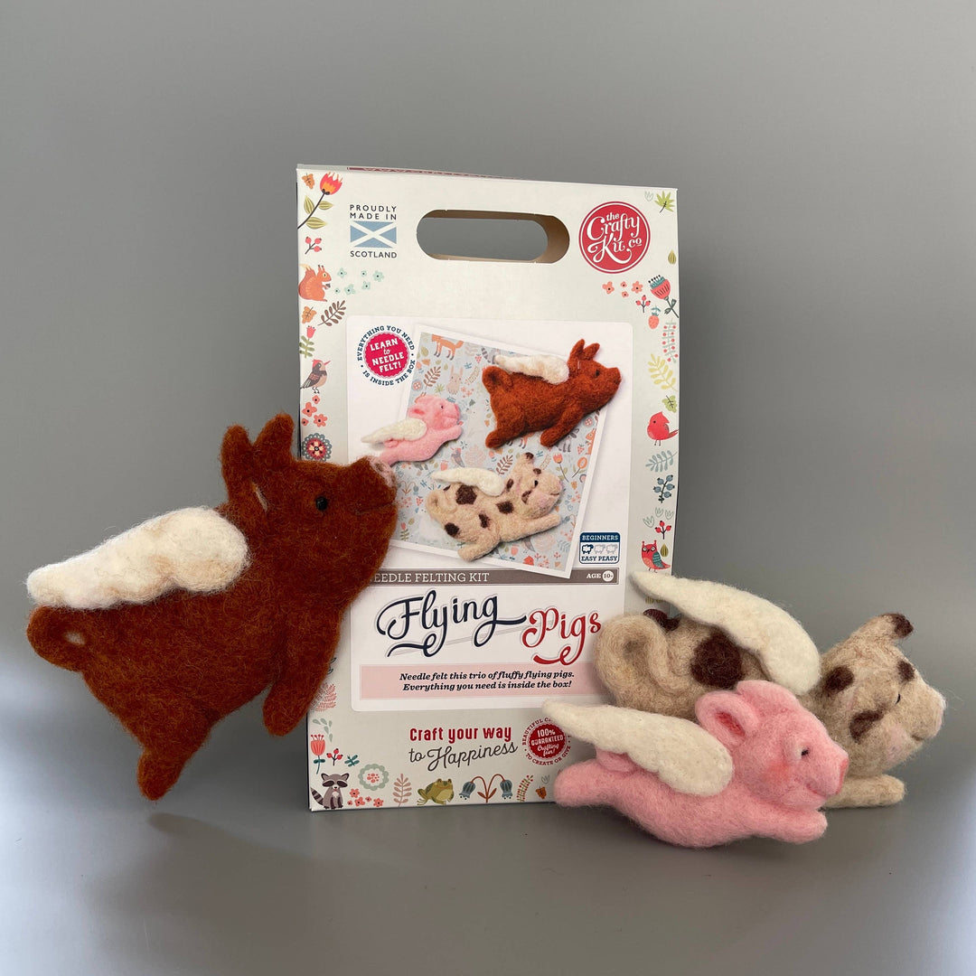 Flying Pigs Needle Felting Craft Kit