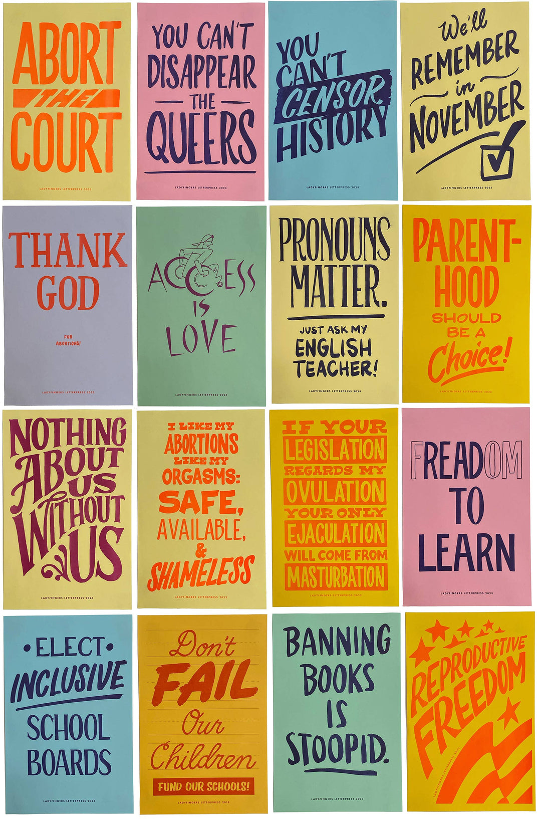 Protest Posters - Set of 16