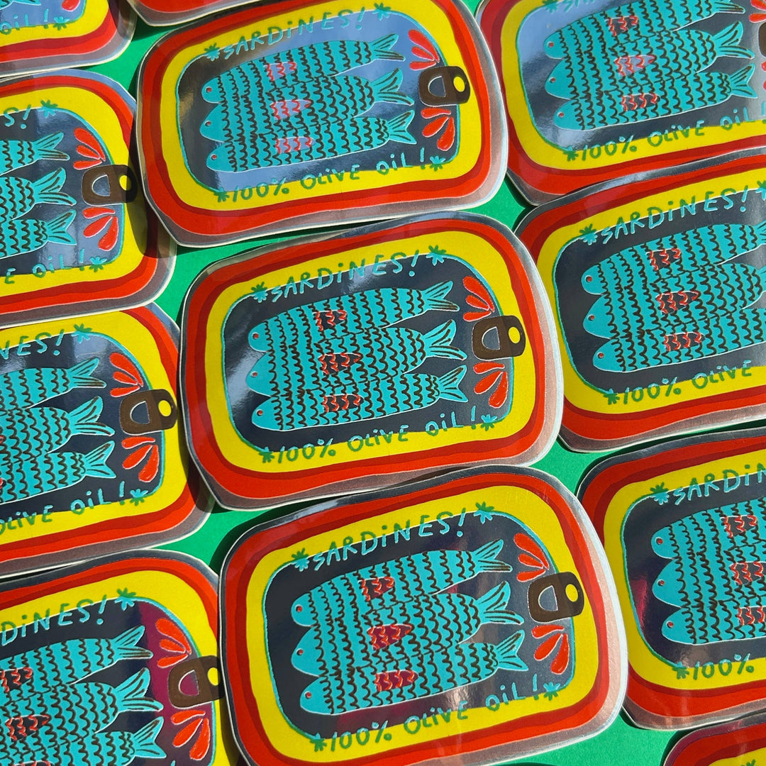 Sardine Mirror Sticker Tinned Fish
