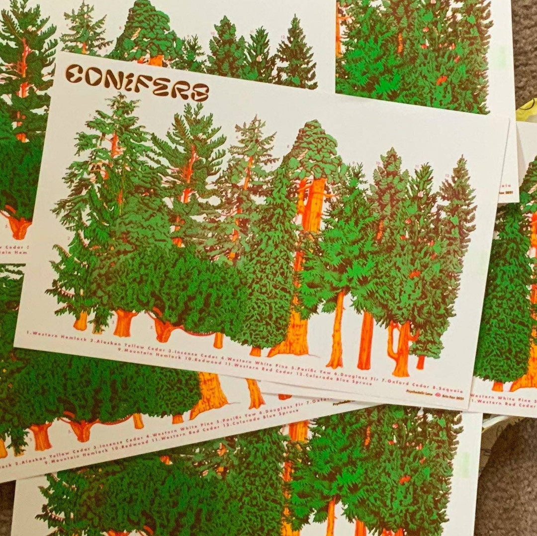 Conifer Tree Riso Print