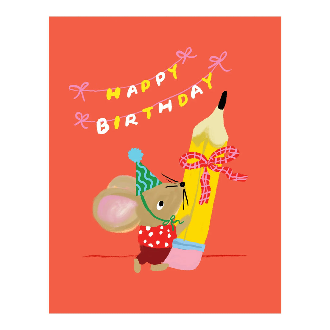 Pencil Gift Birthday Card